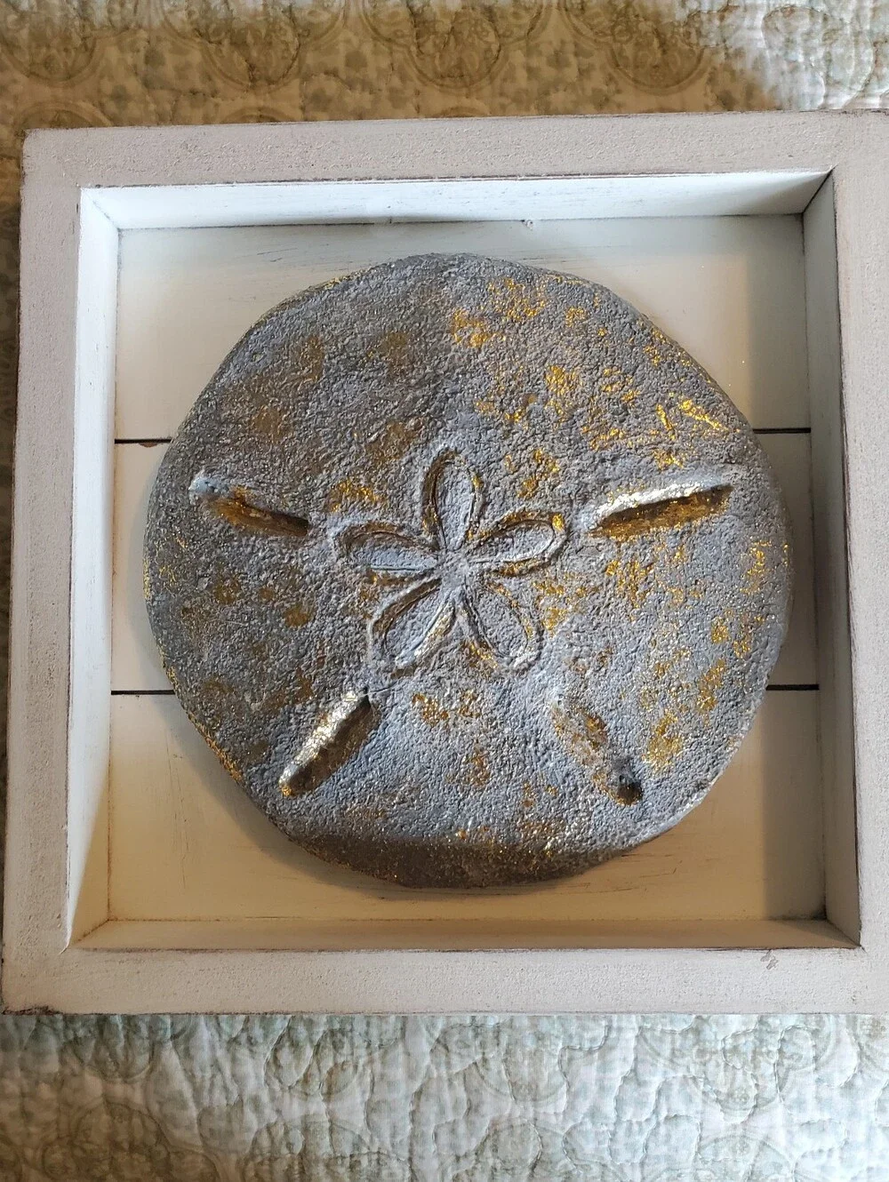 Pier 1 Silver and Gold Sand Dollar Wall Sculpture